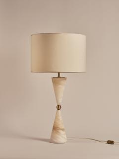 Matlight Milano Elegant Italian Alabaster Table Lamp Silhouette Satin brass - 3290246