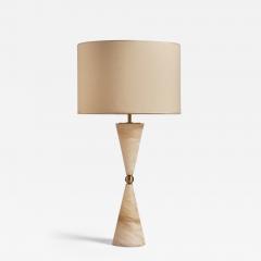  Matlight Milano Elegant Italian Alabaster Table Lamp Silhouette Satin brass - 3292213