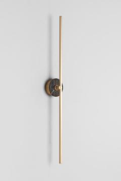  Matlight Milano Essential Italian Wall Sconce Grand Stick brass and Black Marquinha Marble - 3309584