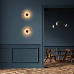  Matlight Milano Minimal Modern Alabaster Wall Sconce Circle by LC Atelier - 3320655