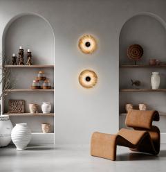  Matlight Milano Minimal Modern Alabaster Wall Sconce Circle by LC Atelier - 3320656