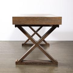  Mattaliano Modernist Limed Oak Frank X Base Desk by Mattaliano - 3752053