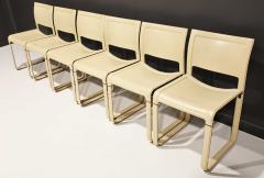  Matteograssi Six Tito Agnoli for Matteo Grassi Sistina Dining Chairs in Tan Leather - 2350188