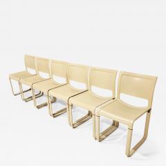  Matteograssi Six Tito Agnoli for Matteo Grassi Sistina Dining Chairs in Tan Leather - 2352339