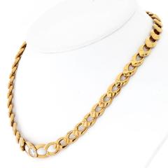  Mauboussin MAUBOUSSIN 18K YELLOW GOLD SINGLE DIAMOND OPEN LINK CHOCKER NECKLACE - 3078209