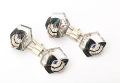  Mauboussin Rock Crystal Enamel Diamond Cufflinks by Mauboussin - 554524