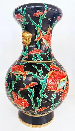  Maurice Paul Chevalier Maurice P Chevallier Longwy French Ceramic Neptune Vases 1950s - 3590117