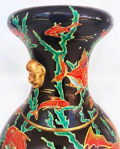  Maurice Paul Chevalier Maurice P Chevallier Longwy French Ceramic Neptune Vases 1950s - 3590150