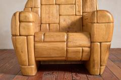  Mauro Mori Sculptural Oak Armchair by Mauro Mori - 4607377