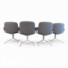  Mauser Waldeck Mauser Seat 150 4 piece set of dining conference chairs by Herbert Hirche 1970 - 4741543