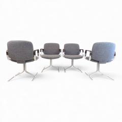  Mauser Waldeck Mauser Seat 150 4 piece set of dining conference chairs by Herbert Hirche 1970 - 4741545