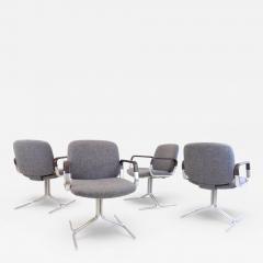  Mauser Waldeck Mauser Seat 150 4 piece set of dining conference chairs by Herbert Hirche 1970 - 4741806