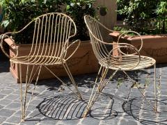  Mauser Waldeck Mauser Werke Waldeck Pair Of White Garden Chairs In Iron Germany 1953 - 1936842