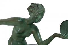  Max Le Verrier French Art Deco Dancer Sculpture by Alexandre Joseph Derenne for Max Le Verrier - 2985038