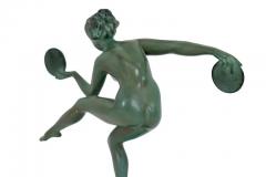  Max Le Verrier French Art Deco Dancer Sculpture by Alexandre Joseph Derenne for Max Le Verrier - 2985042