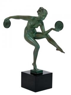  Max Le Verrier French Art Deco Dancer Sculpture by Alexandre Joseph Derenne for Max Le Verrier - 2985051