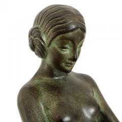  Max Le Verrier Original Max Le Verrier Cueillette Art Deco Style Bookends in Spelter and Marble - 2570743