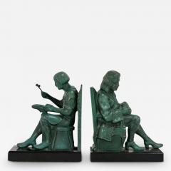  Max Le Verrier The Cobbler and the Nobleman vintage Art Deco Bookends by Max Le Verrier - 2995664