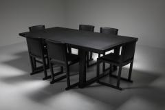 Maxalto Citterio black oak dining table Lucullo for Maxalto 2000s - 1911746