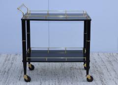  Maxwell Phillips Co Maxwell Phillips Attributed Brass And Lacquer Two Tier Bar Cart - 3118088