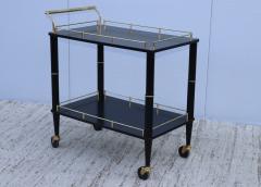  Maxwell Phillips Co Maxwell Phillips Attributed Brass And Lacquer Two Tier Bar Cart - 3118090