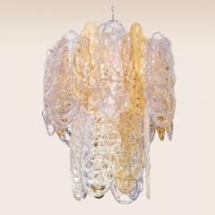  Mazzega Murano 1950s Spun Sugar Mazzega Chandelier - 676380