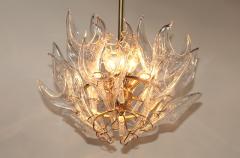  Mazzega Murano 1970s Mid Century Modern Handblown Glass Flame Chandelier By Mazzega - 2423513