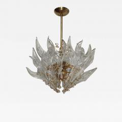  Mazzega Murano 1970s Mid Century Modern Handblown Glass Flame Chandelier By Mazzega - 2425132