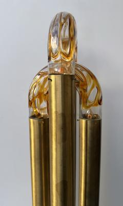  Mazzega Murano Brass Floor Lamp Murano Glass by Aldo Nason for Mazzega Italy 1970s - 4498201