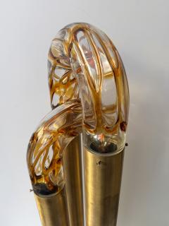  Mazzega Murano Brass Floor Lamp Murano Glass by Aldo Nason for Mazzega Italy 1970s - 4498203