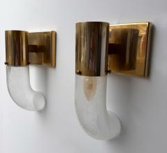  Mazzega Murano Brass Sconce Murano Glass by Aldo Nason for Mazzega Italy 1970s - 4370764