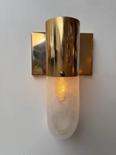  Mazzega Murano Brass Sconce Murano Glass by Aldo Nason for Mazzega Italy 1970s - 4370767