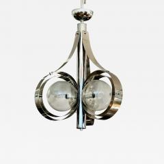 Mazzega Murano Chrome and Murano Glass chandelier by Mazzega - 4426803