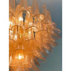  Mazzega Murano Clear and Gold Petali Selle Murano Glass Chandelier in Mazzega Style - 4349985