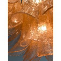  Mazzega Murano Clear and Gold Petali Selle Murano Glass Chandelier in Mazzega Style - 4602744
