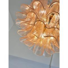  Mazzega Murano Contemporary Clear and Gold Petali Selle Murano Chandelier in Mazzega Style - 4460693