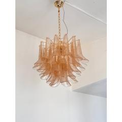  Mazzega Murano Contemporary Clear and Gold Petali Selle Murano Chandelier in Mazzega Style - 4460700
