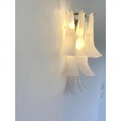  Mazzega Murano Contemporary Frosted Selle Murano Glass Wall Sconce in Mazzega Style - 4735710