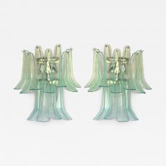  Mazzega Murano Contemporary Green Wather Murano Glass Selle Wall Sconces in Mazzega Style - 4385925