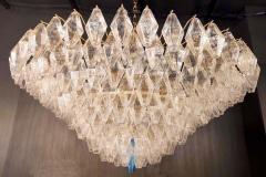  Mazzega Murano Extraordinary Large Poliedri Murano Glass Ceiling Light or Chandelier - 1817004