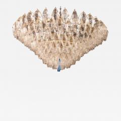  Mazzega Murano Extraordinary Large Poliedri Murano Glass Ceiling Light or Chandelier - 1817675