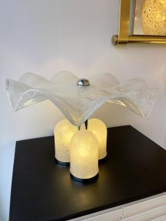 Mazzega Murano Flower Murano Glass Lamp by Mazzega Italy 1970s - 2732509