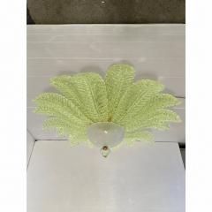  Mazzega Murano Green Murano Glass Flush Mount Mazzega Zuccheri Venini Barovier Style - 4735650