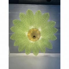  Mazzega Murano Green Murano Glass Flush Mount Mazzega Zuccheri Venini Barovier Style - 4735652