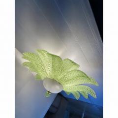  Mazzega Murano Green Murano Glass Flush Mount Mazzega Zuccheri Venini Barovier Style - 4735654