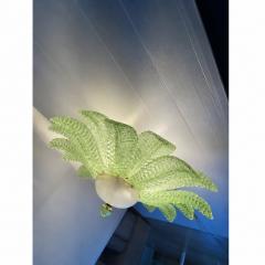  Mazzega Murano Green Murano Glass Flush Mount Mazzega Zuccheri Venini Barovier Style - 4735655