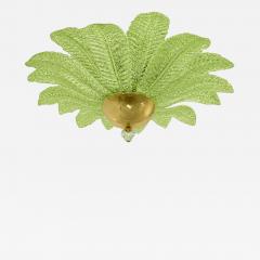  Mazzega Murano Green Murano Glass Flush Mount Mazzega Zuccheri Venini Barovier Style - 4738754