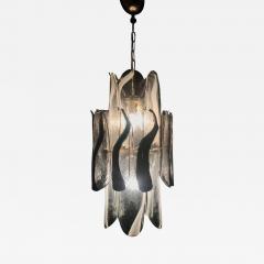  Mazzega Murano Italian Mid century Murano Bicolored Petal Chandelier by Mazzega - 659377