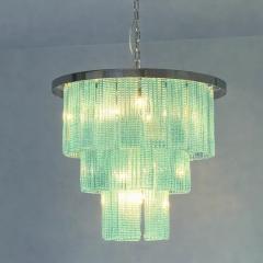  Mazzega Murano Italian Murano Glass Sputnik Chandelier Mazzega Inspired Sea Green - 4493005