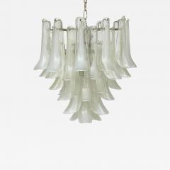  Mazzega Murano Large Mid Century Italian Modern Mazzega Murano Art Glass Chandelier in Chrome - 2571864